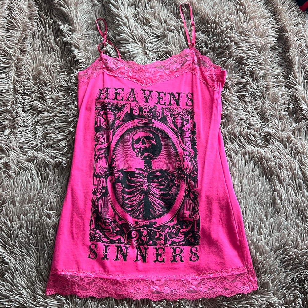 brand new dolls kill pink heavens sinners cami dress size medium